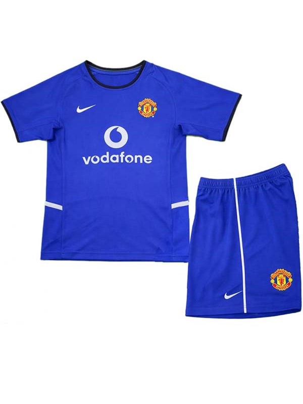 Manchester united third kids kids kit children retro jersey 2002-2003
